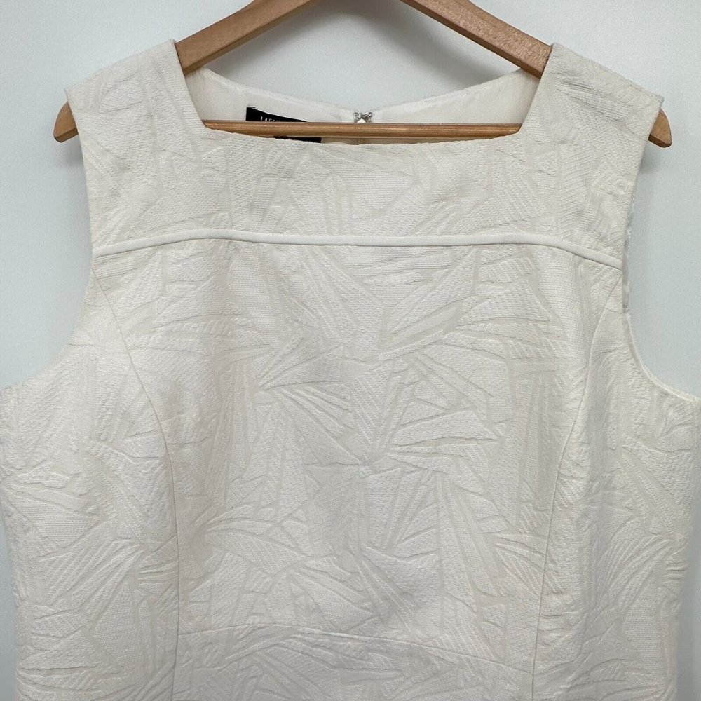 Lafayette 148 New York Cream Textured Dress - Picture 4 of 12